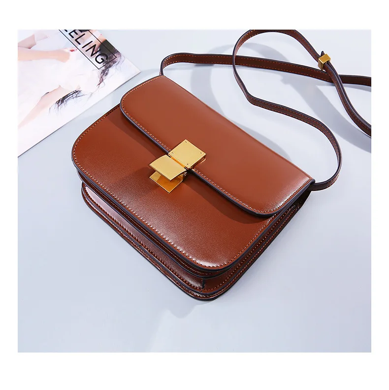 Bag Women's 2018 New Style Korean-style Fashion Solid Color Lock Shoulder Oblique Genuine Leather Square Sling Bag Cow Split Cow
Bag Women's 2018 New Style Korean-style Fashion Solid Color Lock Shoulder Oblique Genuine Leather Square Sling Bag Cow Split Cow