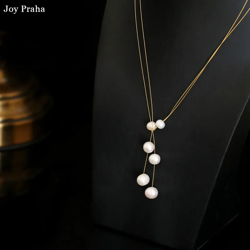 

Natural freshwater pearl women necklace 45cm / Simple personality fashion clavicle chain / wholesale dropshipping