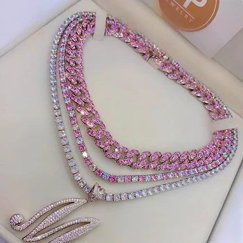 Iced Out 5mm Tennis Chain Necklace Bling AAAA Zircon Gold Silver Color Pink CZ Women Man Hip Hop Fashioh Jewelry Choker Necklace
Iced Out 5mm Tennis Chain Necklace Bling AAAA Zircon Gold Silver Color Pink CZ Women Man Hip Hop Fashioh Jewelry Choker Necklace