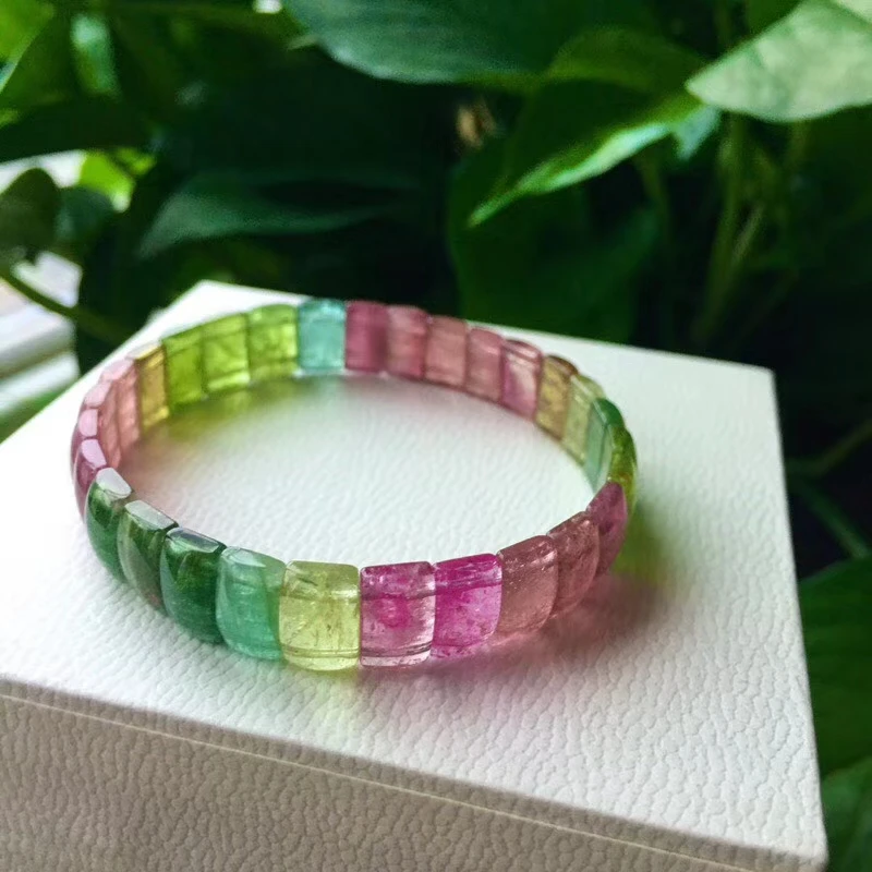 Certificate Natural Colorful Tourmaline Quartz Clear Rectangle Beads Bracelet 9.9/6.3mm From Brazil Women Men Crystal AAAAAA
Certificate Natural Colorful Tourmaline Quartz Clear Rectangle Beads Bracelet 9.9/6.3mm From Brazil Women Men Crystal AAAAAA