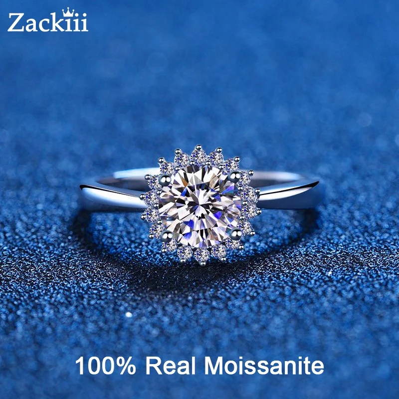 100% Flower Moissanite Engagement Ring 14K Gold Plated Sterling Silver Round Diamond Halo Wedding Rings for Women Bridal Jewelry
100% Flower Moissanite Engagement Ring 14K Gold Plated Sterling Silver Round Diamond Halo Wedding Rings for Women Bridal Jewelry
