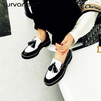 Curvaness 2020 Tassel Loafers Women Cow Leather Round Toe Bowknot Spring Autumn Slip-On Ladies Flats Handmade Big Size 33-42
Curvaness 2020 Tassel Loafers Women Cow Leather Round Toe Bowknot Spring Autumn Slip-On Ladies Flats Handmade Big Size 33-42