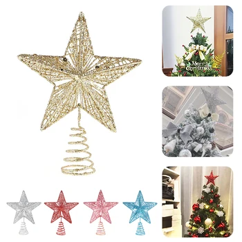 1Pc Exquisite Iron Art Ornament Beautiful Tree Top Star Five-point Star For Christmas Tree Top For Christmas Decoration
1Pc Exquisite Iron Art Ornament Beautiful Tree Top Star Five-point Star For Christmas Tree Top For Christmas Decoration