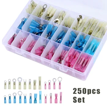 250Pcs Solder Heat Shrink Terminal Wire Connector Kit Butt Waterproof Wire Splice Connectors Crimp Marine Automotive
250Pcs Solder Heat Shrink Terminal Wire Connector Kit Butt Waterproof Wire Splice Connectors Crimp Marine Automotive