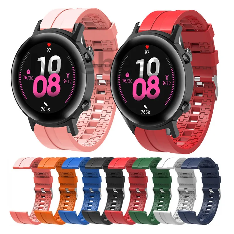 Ремешок силиконовый для оригинальных часов Huawei Watch GT 2 ТПУ Браслет Для Wacth GT2 42 мм