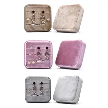 Velvet Ring Box Square Jewelry Box Valentine's Day Ring Box With Detachable Lid R2LE
Velvet Ring Box Square Jewelry Box Valentine's Day Ring Box With Detachable Lid R2LE