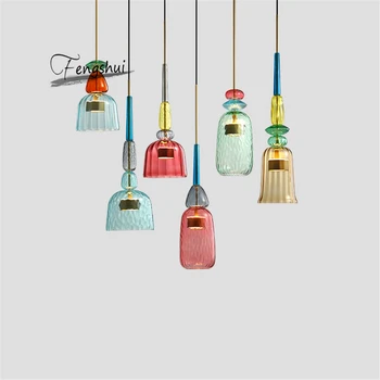 Nordic Macaron LED Glass pendant lights lighting bedroom living room interior LOFT Modern pendant lamp restaurant Indoor decor
Nordic Macaron LED Glass pendant lights lighting bedroom living room interior LOFT Modern pendant lamp restaurant Indoor decor