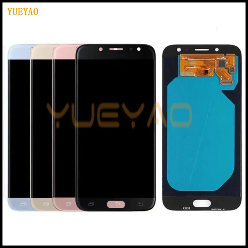 Super AMOLED LCDs For Samsung Galaxy J7 Pro 2017 J730 J730F LCD Display with Touch Screen Digitizer Assembly Brightness Control | Мобильные