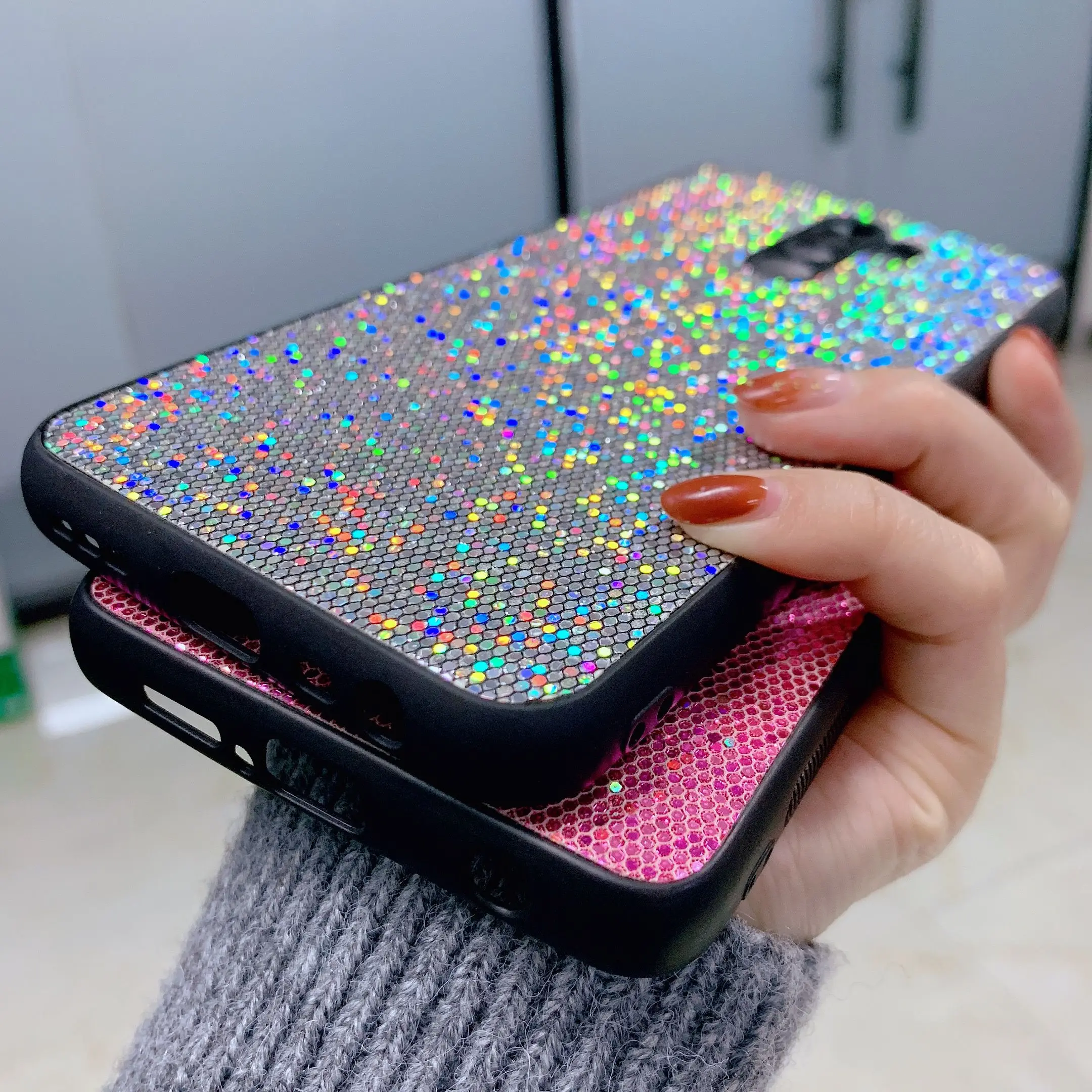 Чехол с блестками для iPhone 12 Pro max 11 7 plus 6 6S Plus 8 X XR XS Max | Мобильные телефоны и