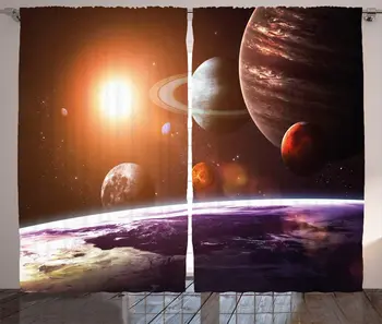 Modern Curtains Solar System with Planets Outer Space Objects Sun Dark Matter Background Print Living Room Bedroom Window Drapes
Modern Curtains Solar System with Planets Outer Space Objects Sun Dark Matter Background Print Living Room Bedroom Window Drapes