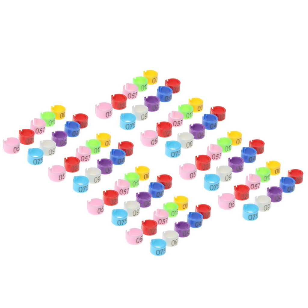 50 Pcs Bird Leg Bands Pigeon Parrot Chicks Duck Clip Rings Band Random Color 50 Pcs Bird Leg Bands Pigeon Parrot Chicks Duck Clip Rings Band Random Color