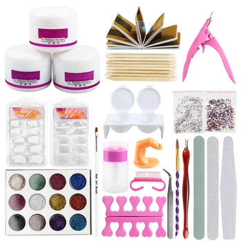 Nail Art Tool Set Full Acrylic Powder Starter Kit-Set Nail Tips Brush File Form DIY Nail Stickers Rhinestones Brush Kits
Nail Art Tool Set Full Acrylic Powder Starter Kit-Set Nail Tips Brush File Form DIY Nail Stickers Rhinestones Brush Kits