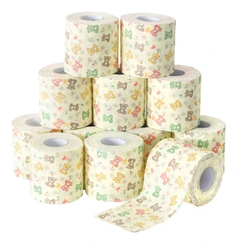 12PCS Household Bathroom Toilet Paper Napkins Printed Small Roll Paper Does Not Block the Toilet-ABUX
12PCS Household Bathroom Toilet Paper Napkins Printed Small Roll Paper Does Not Block the Toilet-ABUX