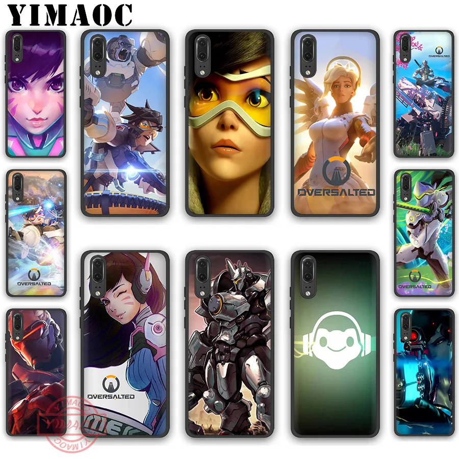 YIMAOC Overwatch Tracer 76 Pharah OW Genji Soft Silicone Case for Huawei P Smart Z Plus Y6 Y7 Y9 Prime 2018 2019 | Мобильные