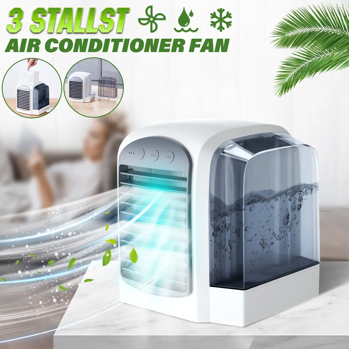 Convenient Air Cooler Fan Portable Digital Air Conditioner 3 Stails USB Mini Negative Ion Air Cooling Fan For Home Office
Convenient Air Cooler Fan Portable Digital Air Conditioner 3 Stails USB Mini Negative Ion Air Cooling Fan For Home Office