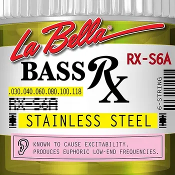 Rx-s6a Rx-stainless strings for 6-string bass guitar, stainless steel. Steel, 30-118, La Bella
Rx-s6a Rx-stainless strings for 6-string bass guitar, stainless steel. Steel, 30-118, La Bella