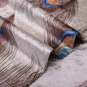 High-end Thick Peacock Blue Printed Velvet Fabric for Sand Ladies and Curtains, Purple, Gray, Brown and Burgundy, by the Meter
High-end Thick Peacock Blue Printed Velvet Fabric for Sand Ladies and Curtains, Purple, Gray, Brown and Burgundy, by the Meter