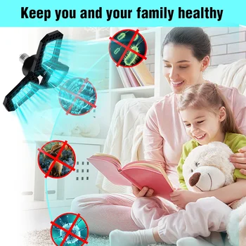 WENNI E27 LED UVC Lamp 40W 60W 80W Germicidal LED Garage Light 110V UV Deformable LED Light Ultraviolet Disinfection Bulb 220V
WENNI E27 LED UVC Lamp 40W 60W 80W Germicidal LED Garage Light 110V UV Deformable LED Light Ultraviolet Disinfection Bulb 220V