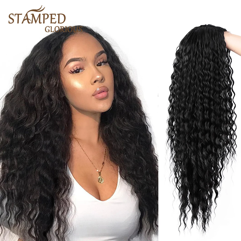 Stamped Glorious 24inches Kinky Curly Long Wig Middle Part Black Wig Heat Resistant Fiber Synthetic Wigs for Black Women
Stamped Glorious 24inches Kinky Curly Long Wig Middle Part Black Wig Heat Resistant Fiber Synthetic Wigs for Black Women