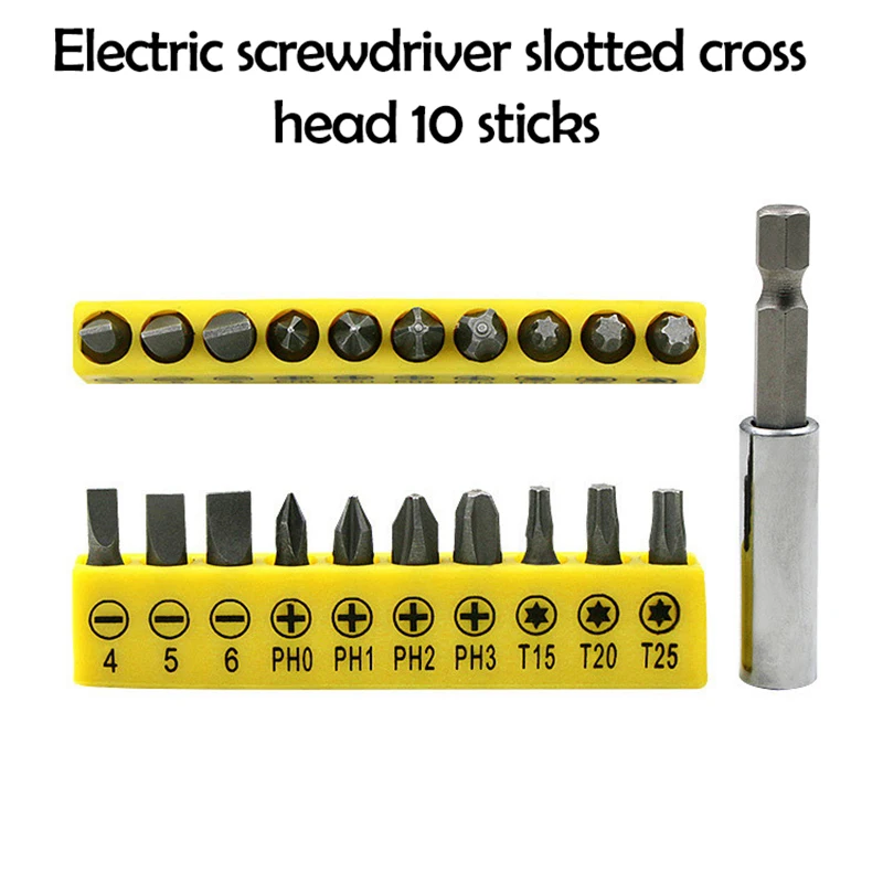 10 Pcs/set Multifunctional Extension Screwdriver Bits Rods Tool Set Kit Electric Alloy Steel Screwdriver Bits For Screwdriver
10 Pcs/set Multifunctional Extension Screwdriver Bits Rods Tool Set Kit Electric Alloy Steel Screwdriver Bits For Screwdriver
