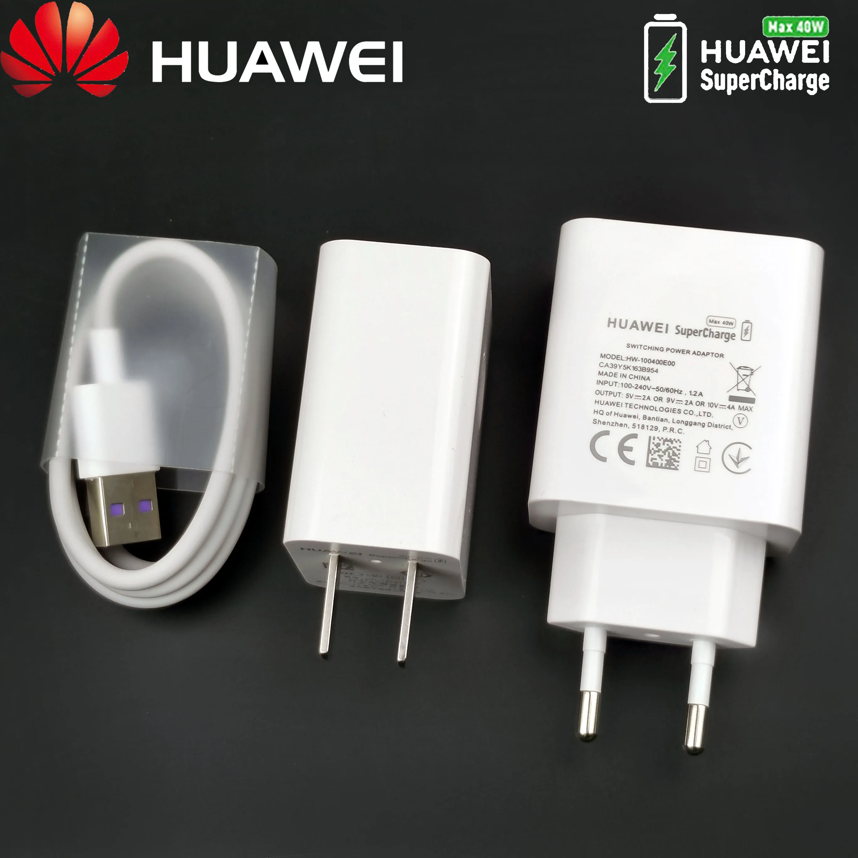 Зарядное устройство Huawei P30 Pro оригинал 40 Вт суперзарядка быстрая зарядка адаптер