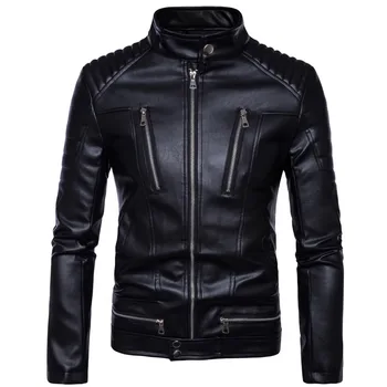 EWQ / men's wear 2020 autumn winter PU leather jackets Large size male's Moto & Biker style multi-zipper black jacket coat 5XL
EWQ / men's wear 2020 autumn winter PU leather jackets Large size male's Moto & Biker style multi-zipper black jacket coat 5XL