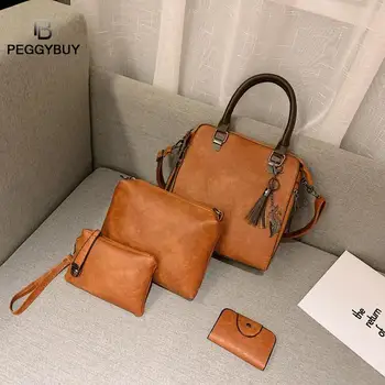 4pcs Woman Bag Set Fashion Female Purse and Handbag Messenger Leather Clutch Totes Bag Tote Messenger Bag Coin Purse Flap
4pcs Woman Bag Set Fashion Female Purse and Handbag Messenger Leather Clutch Totes Bag Tote Messenger Bag Coin Purse Flap