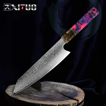 XITUO Damascus Chef Knife 8" Inch Japanese Kitchen Knife Sharp Gyuto Slice Cleaver Santoku Stable Solid Wood Handle Cooking Tool
XITUO Damascus Chef Knife 8" Inch Japanese Kitchen Knife Sharp Gyuto Slice Cleaver Santoku Stable Solid Wood Handle Cooking Tool