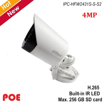 Dahua New Lite Series 4MP Waterproof Bullet IP Camera H.265 Built-in IR LED Support 256 GB SD card and POE Replace IPC-HFW1431S
Dahua New Lite Series 4MP Waterproof Bullet IP Camera H.265 Built-in IR LED Support 256 GB SD card and POE Replace IPC-HFW1431S
