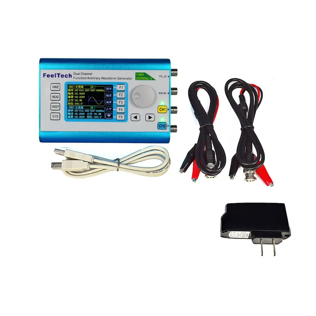 Digital Dual-channel DDS Signal Source Generator 250MSa/s 60MHz Arbitrary Waveform Function Frequency Meter
Digital Dual-channel DDS Signal Source Generator 250MSa/s 60MHz Arbitrary Waveform Function Frequency Meter