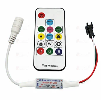 14-Key RF Remote Control 14-Key RGB Wireless Remote Control Mini RF LED Controller DC 5V 12V SP103E WS2812 WS2811
14-Key RF Remote Control 14-Key RGB Wireless Remote Control Mini RF LED Controller DC 5V 12V SP103E WS2812 WS2811