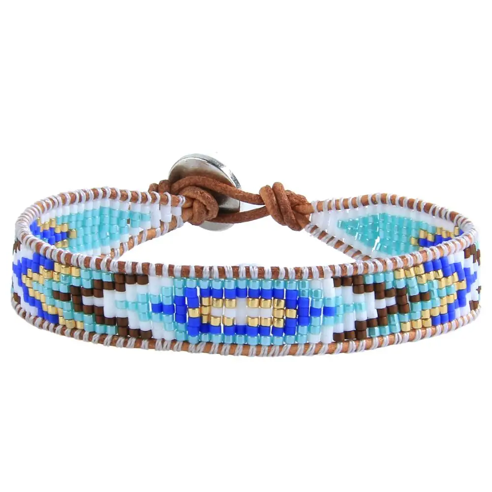 KELITCH Bohemian Vintage Miyuki Beaded Wrap Bracelets Hand Woven Colorful Seed Beaded Strand Leather Bangles Cuff For Women
KELITCH Bohemian Vintage Miyuki Beaded Wrap Bracelets Hand Woven Colorful Seed Beaded Strand Leather Bangles Cuff For Women