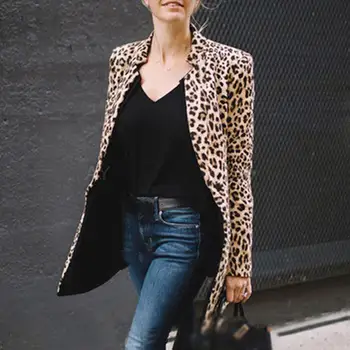 Fashion Women Leopard Print Coat Stand Collar Long Sleeve Slim Blazer Jacket
Fashion Women Leopard Print Coat Stand Collar Long Sleeve Slim Blazer Jacket