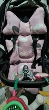 Almohadilla de asiento de algodón de malla de aire 3D transpirable para bebé, forro de cojín para cochecito y asiento de coche
