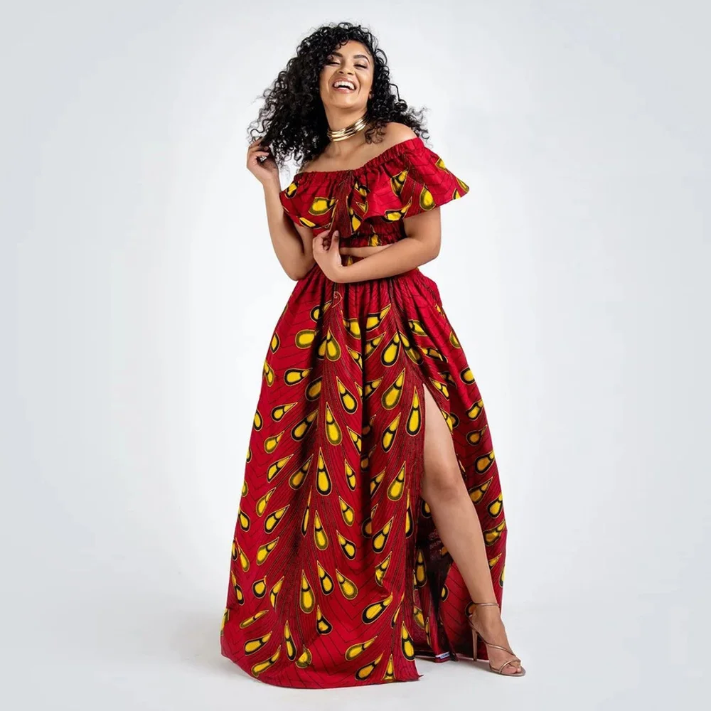 Print Party African Two Piece Set Women Sexy One-neck Top and Split Pettiskirt Women Ankara Style African Clothes Plus Size
Print Party African Two Piece Set Women Sexy One-neck Top and Split Pettiskirt Women Ankara Style African Clothes Plus Size
