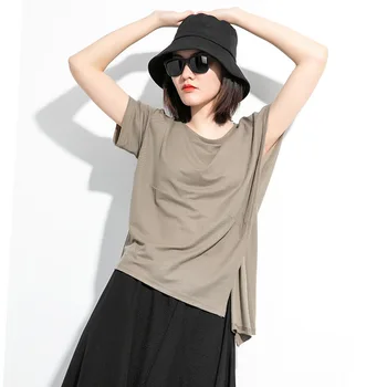 WOMENGAGA 2020 Summer New Pullover Irregular O-neck Short Sleeve Patchwork Asymmetry Personality Womens Solid Casual A179
WOMENGAGA 2020 Summer New Pullover Irregular O-neck Short Sleeve Patchwork Asymmetry Personality Womens Solid Casual A179