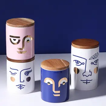 Nordic Ceramic Dampproof Storage Jar Creative Human Face Sealed Jar Coffee Tea Storage Bottle Condiment Storage Jar With Cover
Nordic Ceramic Dampproof Storage Jar Creative Human Face Sealed Jar Coffee Tea Storage Bottle Condiment Storage Jar With Cover