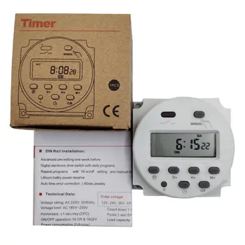 12V 24V 220V CN101A Time Switch Digital Power Programmable Time Switch Power Timing Microcomputer Switch
12V 24V 220V CN101A Time Switch Digital Power Programmable Time Switch Power Timing Microcomputer Switch