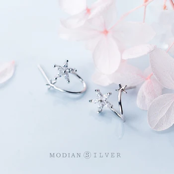 Modian Hot 925 Sterling Silver Dazzling Clear CZ Flower Stud Earrings for Women Wedding Engagement Jewelry Bijoux 2020 New
Modian Hot 925 Sterling Silver Dazzling Clear CZ Flower Stud Earrings for Women Wedding Engagement Jewelry Bijoux 2020 New