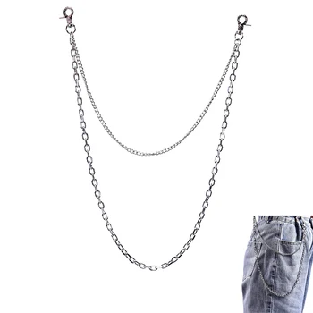 Metal Chain Hip Hop Belts Double Layer Rock Punk Hook Trouser Pants Waist Link Belt Chain For Women Men Clothes Accessories
Metal Chain Hip Hop Belts Double Layer Rock Punk Hook Trouser Pants Waist Link Belt Chain For Women Men Clothes Accessories