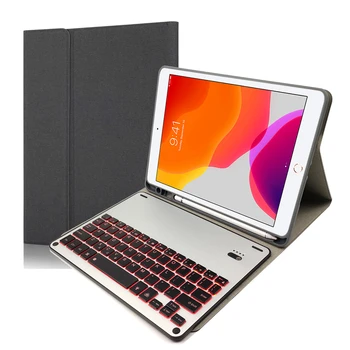 Keyboard for iPad 10.2 2019 English Keyboard 7 Color Backlight Aluminum Alloy Bluetooth Keyboard with Leather Protective Cover
Keyboard for iPad 10.2 2019 English Keyboard 7 Color Backlight Aluminum Alloy Bluetooth Keyboard with Leather Protective Cover