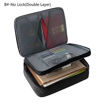 Document Ticket Storage Bag Multi Compartments Lock Design Certificates Files Organizer Travel Pouch Home Office Trip
Document Ticket Storage Bag Multi Compartments Lock Design Certificates Files Organizer Travel Pouch Home Office Trip