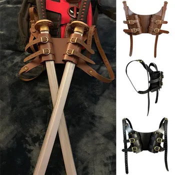 Vintage Medieval Scabbard Knight Sword Holster Double Strap Sword Back Holder Black Bag Holster casual Cosplay Leather 
Vintage Medieval Scabbard Knight Sword Holster Double Strap Sword Back Holder Black Bag Holster casual Cosplay Leather
