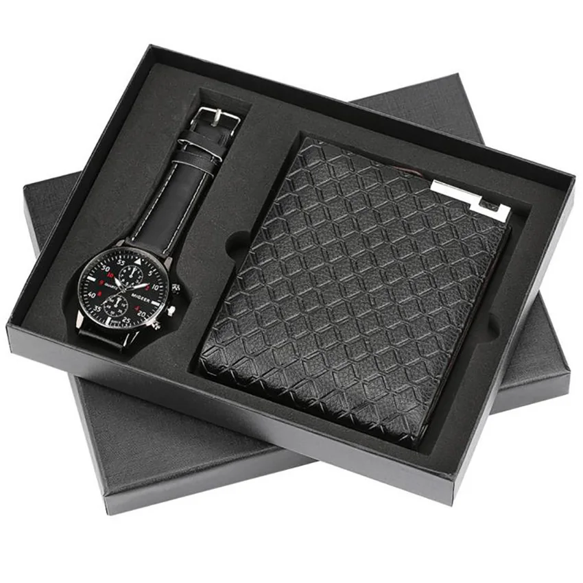 Man Watch Gift Set With Box Mens Wallets Watch Mens Watches Luxury Quartz Wrist Watch Set For Father's Day gifts Boyfriend reloj
Man Watch Gift Set With Box Mens Wallets Watch Mens Watches Luxury Quartz Wrist Watch Set For Father's Day gifts Boyfriend reloj