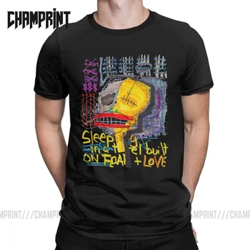 Jean Michel Basquiat T-Shirts Men Sleeping in a Hotel Built on Fear Love Novelty Cotton Tees Short Sleeve T Shirts Gift Idea
Jean Michel Basquiat T-Shirts Men Sleeping in a Hotel Built on Fear Love Novelty Cotton Tees Short Sleeve T Shirts Gift Idea
