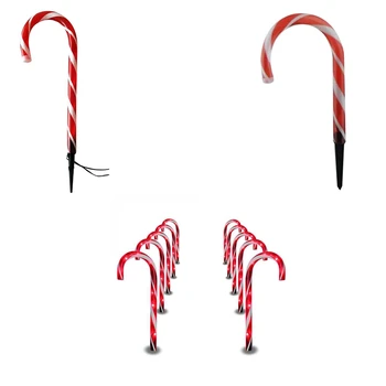 Solar Powered Christmas Pathway Candy Cane Walkway Light Stake Lamp Outdoor Yard Xmas New Year's Decoration Solar Lamp 
Solar Powered Christmas Pathway Candy Cane Walkway Light Stake Lamp Outdoor Yard Xmas New Year's Decoration Solar Lamp