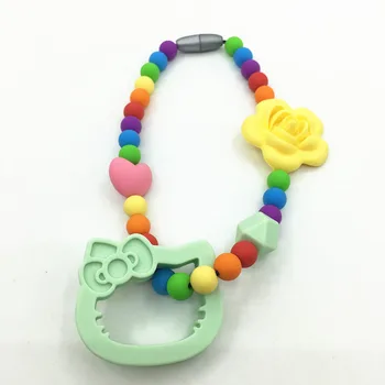 Silicone cat Teether Cartoon Silicone Pendant Necklace Baby Teething Toy BPA Free Food Grade Silicone Baby Carrier Holder
Silicone cat Teether Cartoon Silicone Pendant Necklace Baby Teething Toy BPA Free Food Grade Silicone Baby Carrier Holder