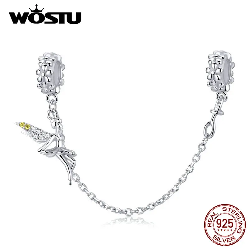 WOSTU 925 Sterling Silver Safety Chain Elf Fairy Angel Charms Fit Original Bracelet & Bangle For Women Wedding Jewelry CQC1278
WOSTU 925 Sterling Silver Safety Chain Elf Fairy Angel Charms Fit Original Bracelet & Bangle For Women Wedding Jewelry CQC1278