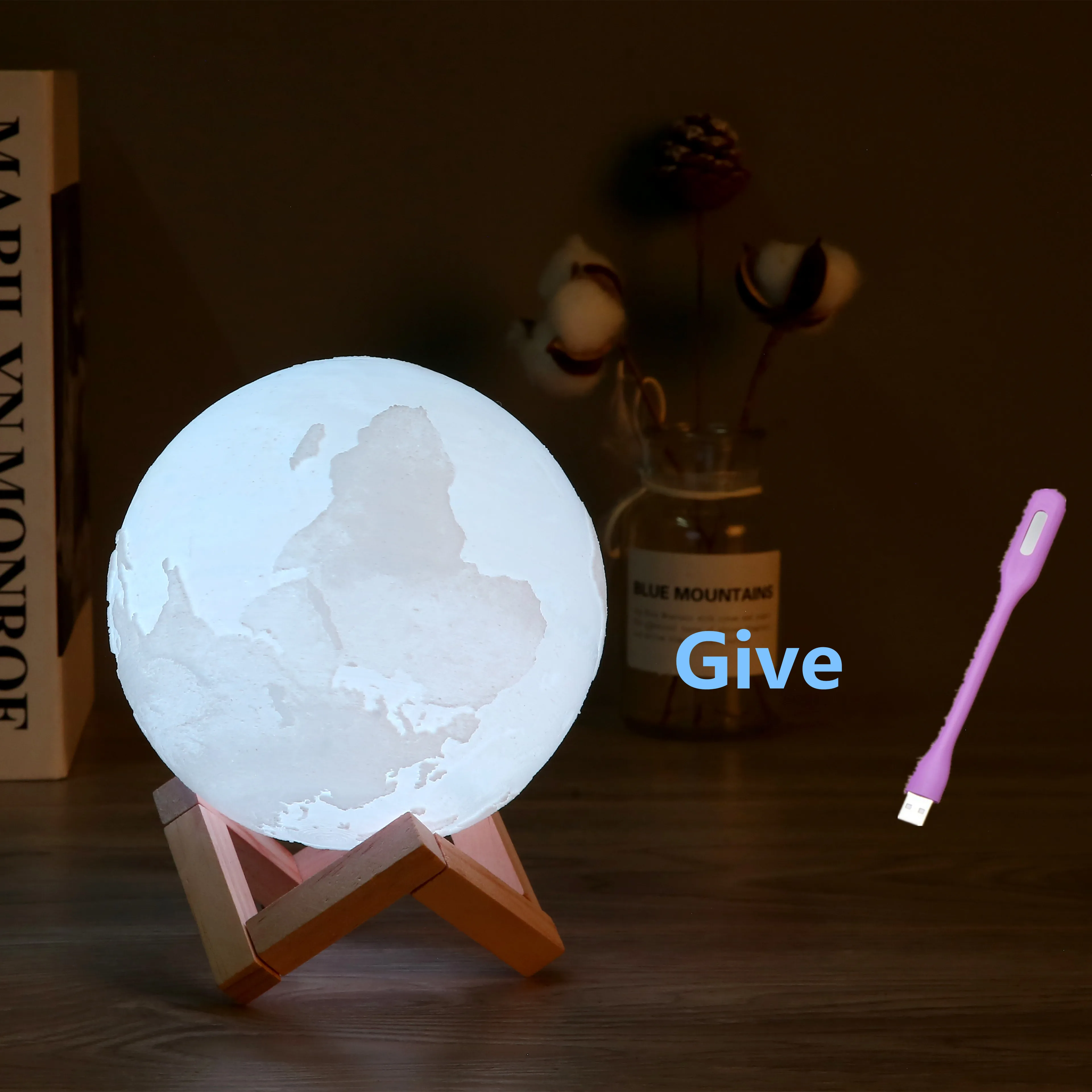 3-D Printing Earth Moonlight Charging Nightlight LED Lamp 2-color Touch 16-color Remote Control Home Decoration Creative Gift
3-D Printing Earth Moonlight Charging Nightlight LED Lamp 2-color Touch 16-color Remote Control Home Decoration Creative Gift