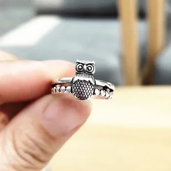 Punk Silver Color Owl Finger Rings For Women Antique Ring Christmas Gifts Jewelry 2020
Punk Silver Color Owl Finger Rings For Women Antique Ring Christmas Gifts Jewelry 2020